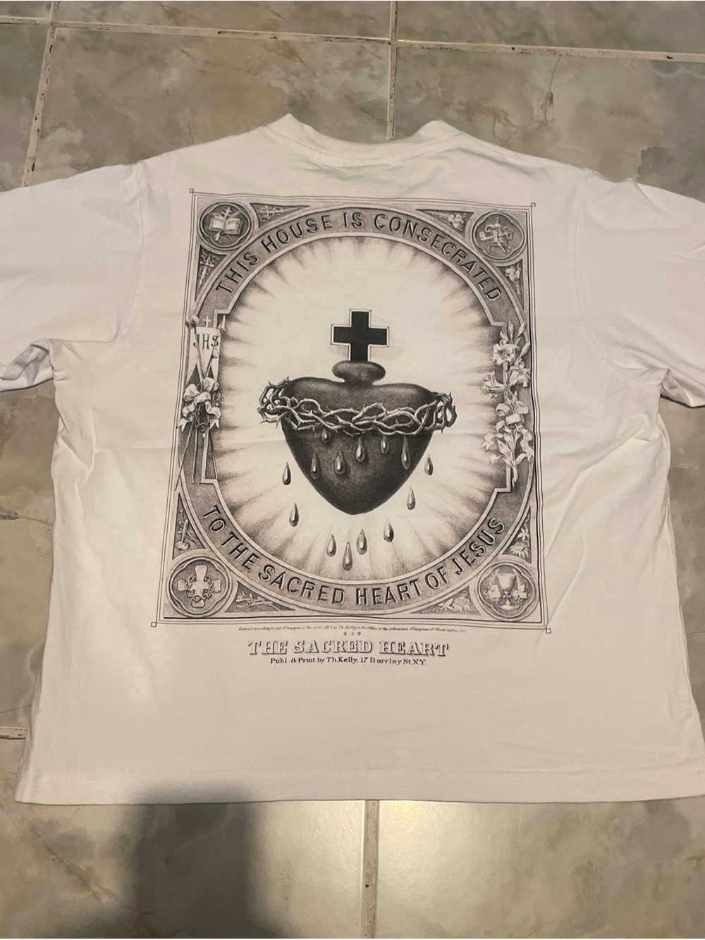 CTHDRL Cathedral Jesus God Every Saint Has A Past Graphic T-Shirt SZ S Religious